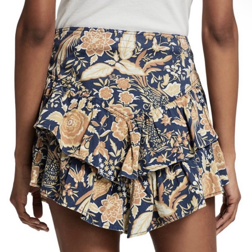 NEW MOTHER FLORAL PRINT RUFFLE MINI SKIRT - Picture 6 of 10